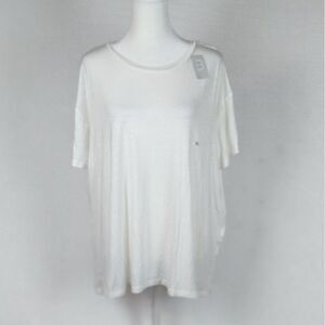 NEW The Limited T-Shirt Women 2X XXL White Stretch Rayon